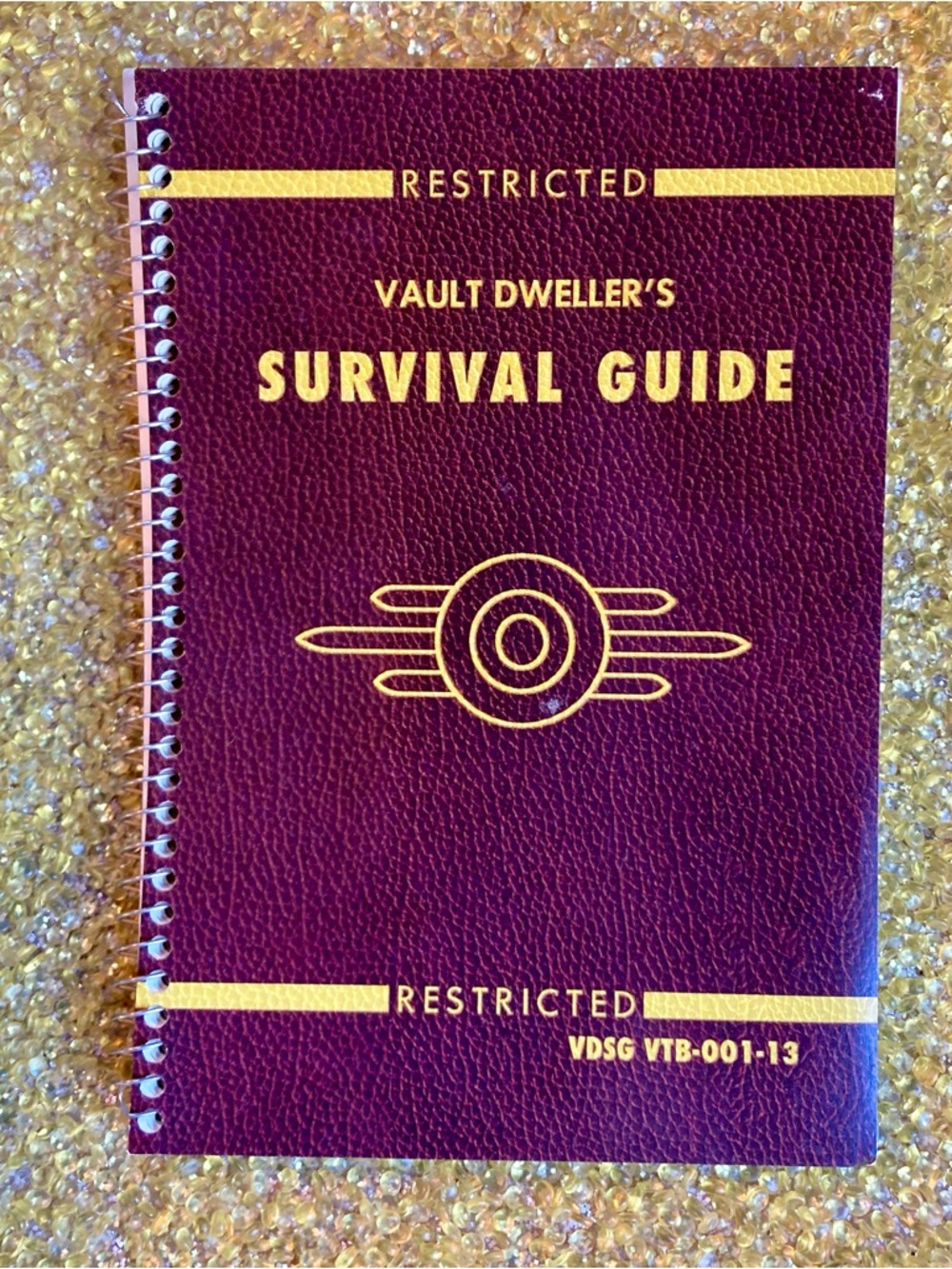 Vault Dweller's Survival Guide Notebook - Burgundy & Gold